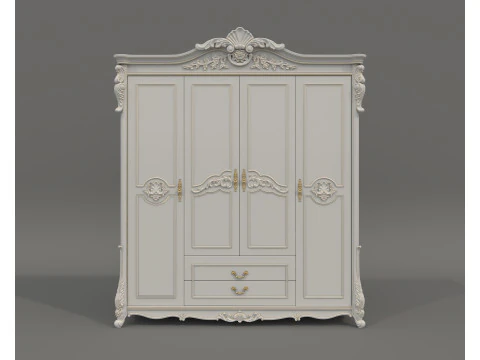 European Classic style Cabinet Collection 5 3D Model