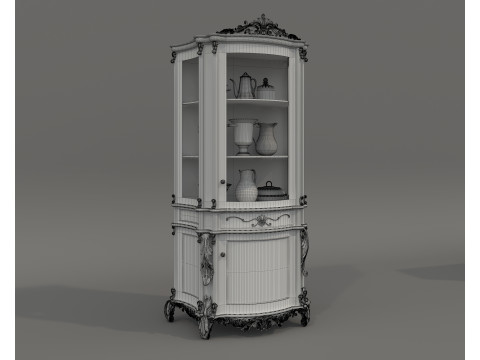 European Classic style Cabinet Collection 5 3D-Modell