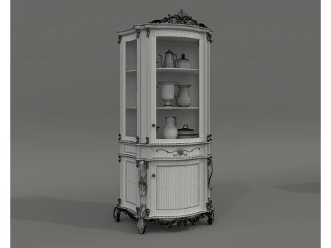 European Classic style Cabinet Collection 5 3D Model