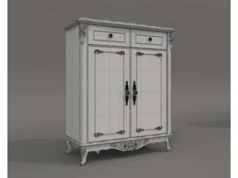 European Classic style Cabinet Collection 5 3D Model
