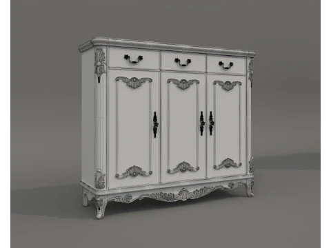 European Classic style Cabinet Collection 5 3D Model