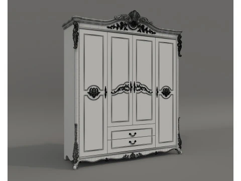 European Classic style Cabinet Collection 5 3D Model