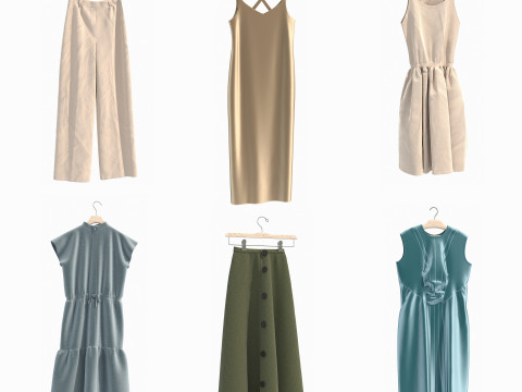 Dress on Hanger Collection 10 Modelo 3D
