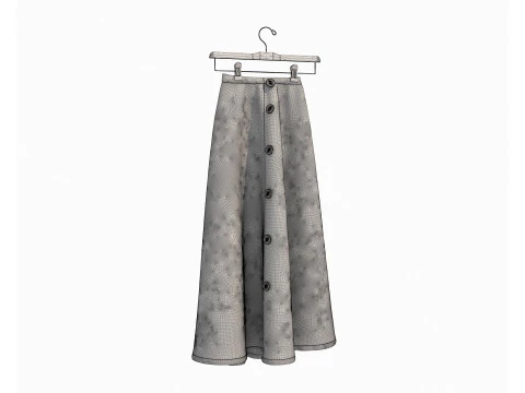 Dress on Hanger Collection 10 3D Model