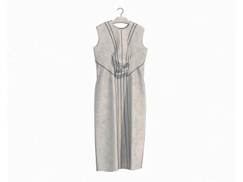 Dress on Hanger Collection 10 3D Model