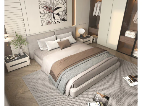 Moderne Schlafzimmerszene 40 3D Modell