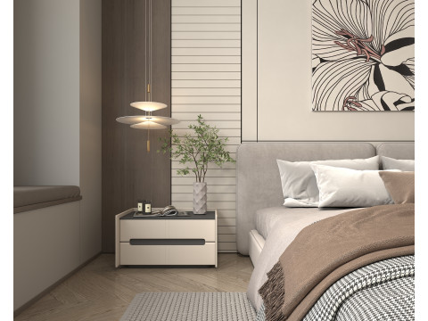 Modern Bedroom Scene 40 3Dモデル