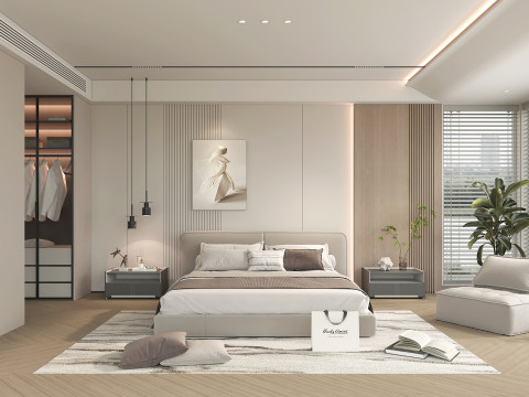 Modern Bedroom Scene 41 Modelo 3D