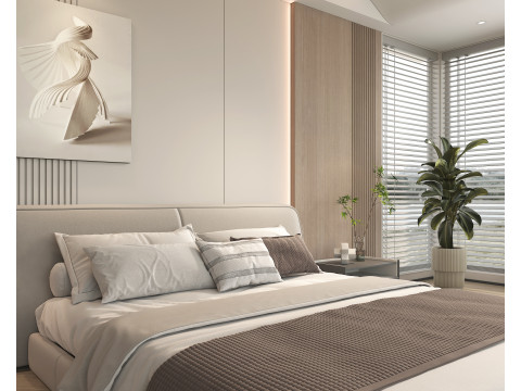 Modern Bedroom Scene 41 Model 3D