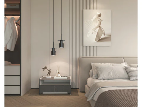 Modern Bedroom Scene 41 3D Model