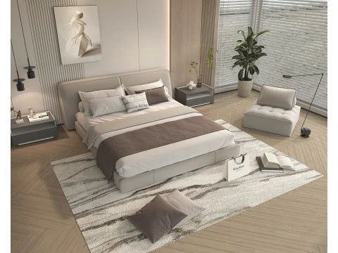 Modern Bedroom Scene 41 3D Model