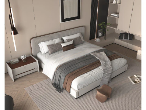 Modern Bedroom Scene 42 3D Model