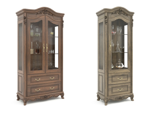 Classic Display Cabinet and Decoration 10 3Dモデル
