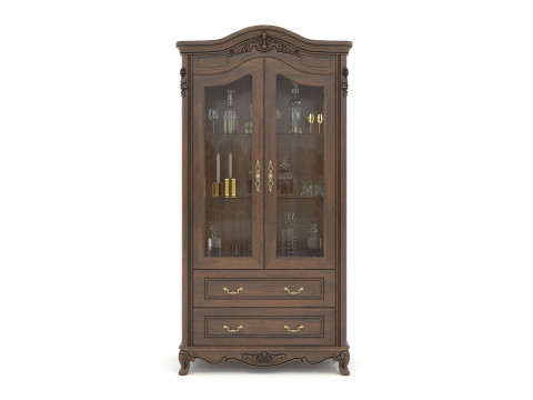 Classic Display Cabinet and Decoration 10 3D Model
