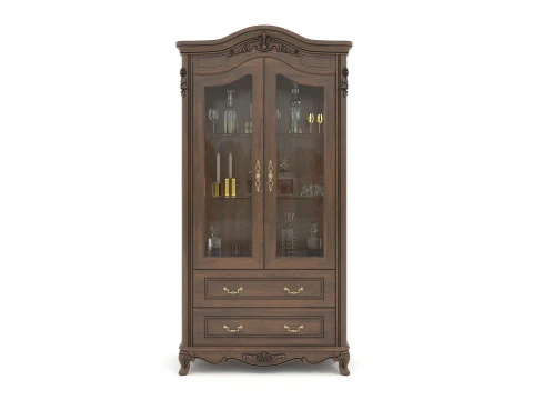 Classic Display Cabinet and Decoration 10 3D Model