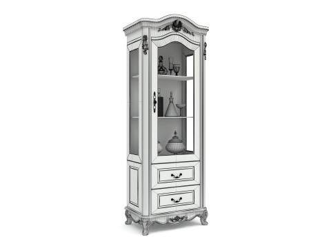 Classic Display Cabinet and Decoration 10 3D Model