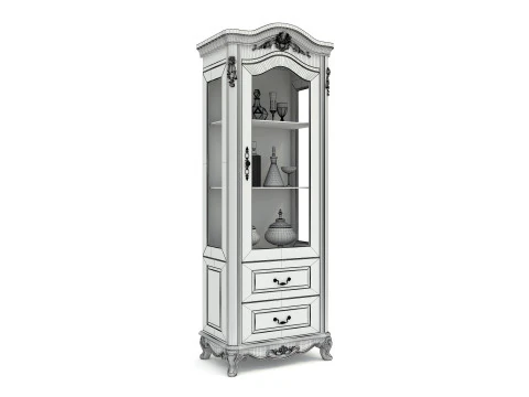 Classic Display Cabinet and Decoration 10 3D Model