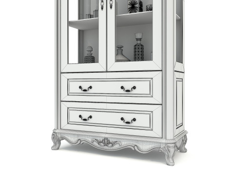 Classic Display Cabinet and Decoration 10 3D Model