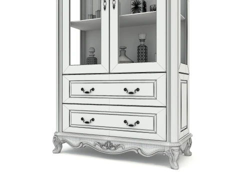 Classic Display Cabinet and Decoration 10 3D Model