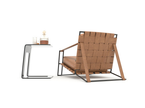 Luxury Coffee Table and Lounge Chair 7 Modelo 3D