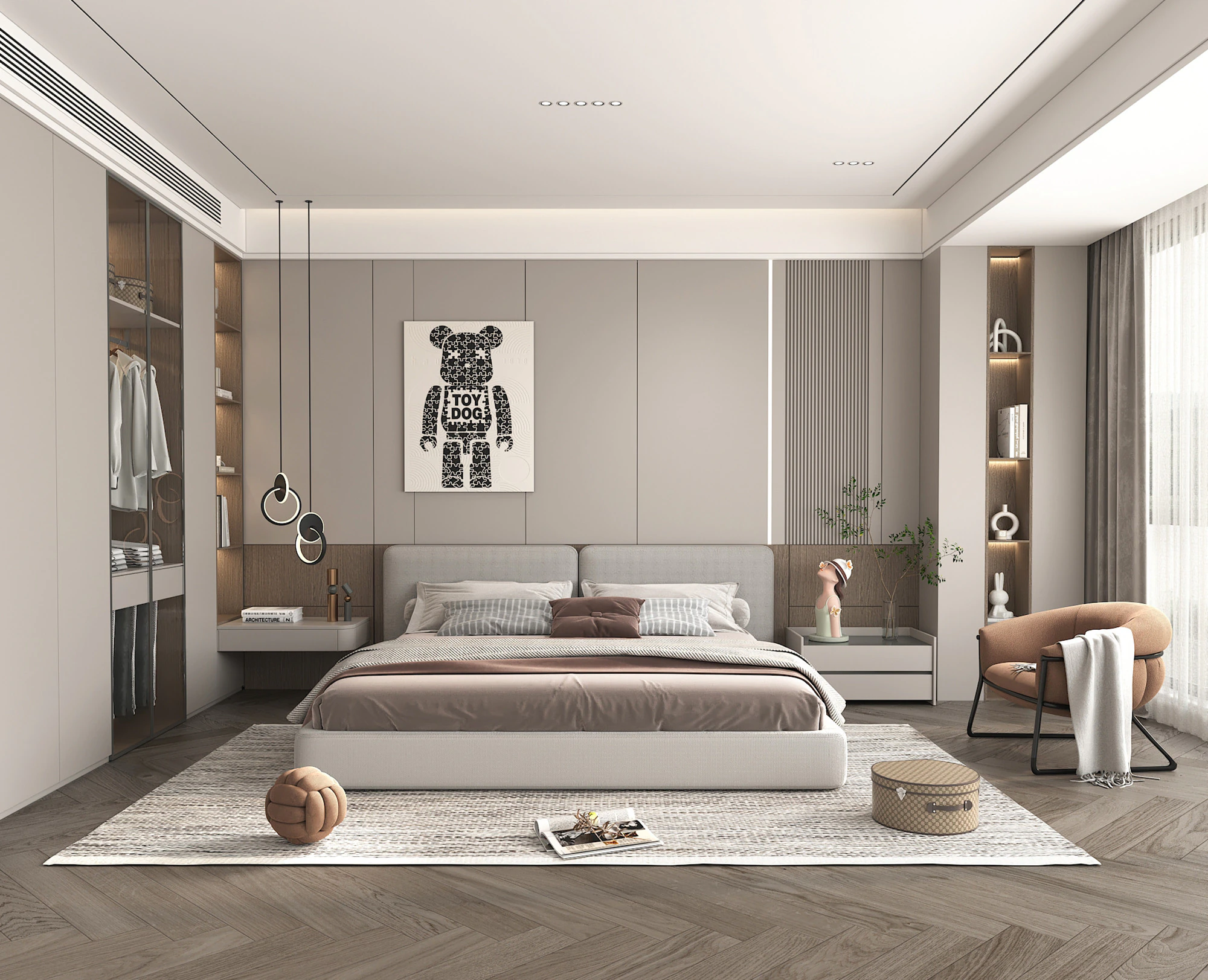 Cena Moderna Do Quarto 43 Modelo 3D .c4d .max .obj .3ds .fbx .stl .blend 