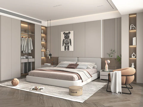 Cena Moderna Do Quarto 43 Modelo 3D