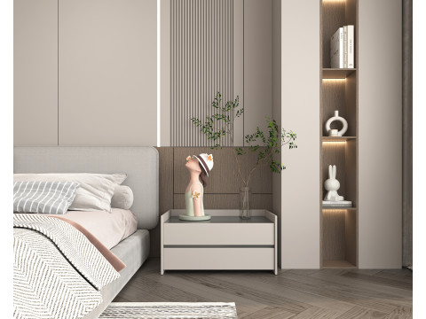 Modern Bedroom Scene 43 Modello 3D