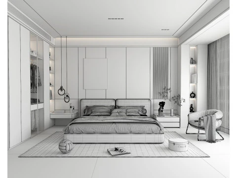 Cena Moderna Do Quarto 43 Modelo 3D