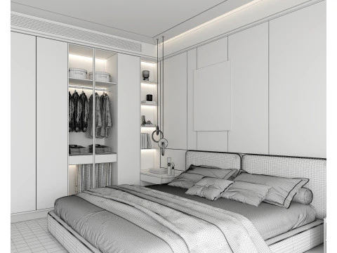 Cena Moderna Do Quarto 43 Modelo 3D