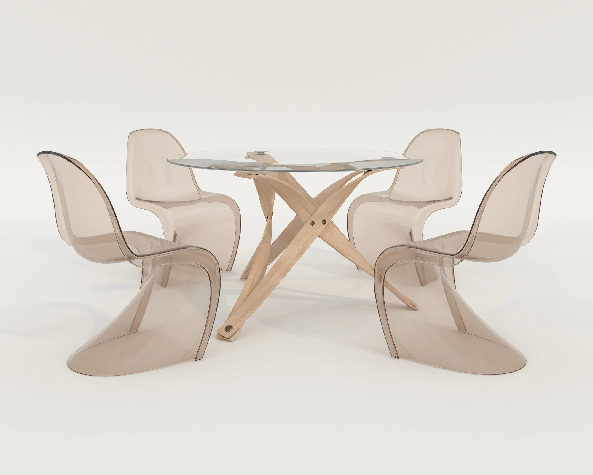 Modern Dining Table and Chairs 41 3D Model .c4d .max .obj .3ds .fbx .stl .blend 