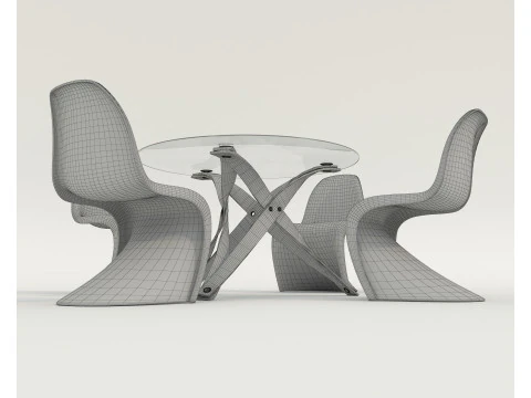 Modern Dining Table and Chairs 41 3D Model