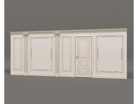 Wall Molding in Classic French style 47 3D 模型
