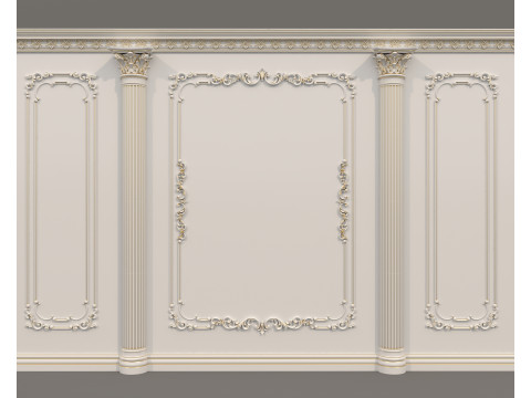 Wall Molding in Classic French style 47 Modello 3D