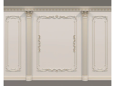 Wall Molding in Classic French style 47 3D Model