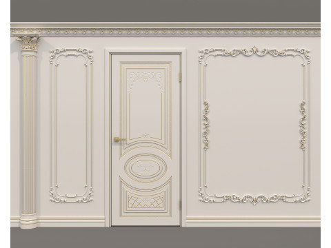 Wall Molding in Classic French style 47 Modello 3D