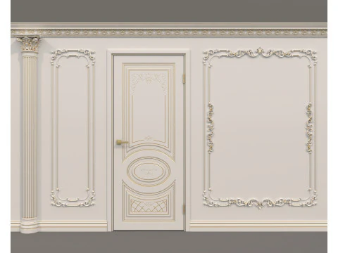 Wall Molding in Classic French style 47 3D Model