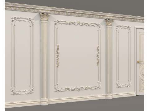 Wall Molding in Classic French style 47 Modello 3D