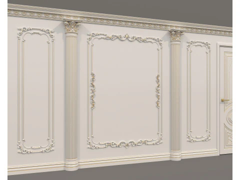 Wall Molding in Classic French style 47 3D Model
