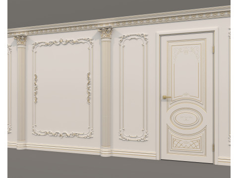 Wall Molding in Classic French style 47 Modello 3D