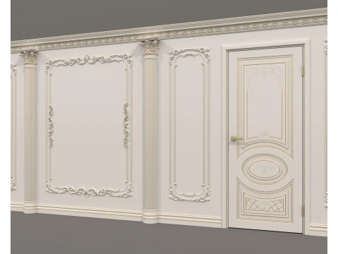 Wall Molding in Classic French style 47 3D Model