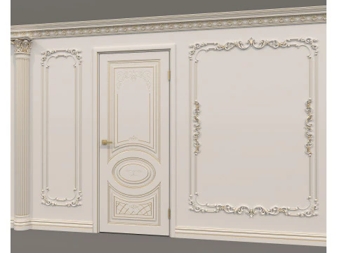 Wall Molding in Classic French style 47 3D Model
