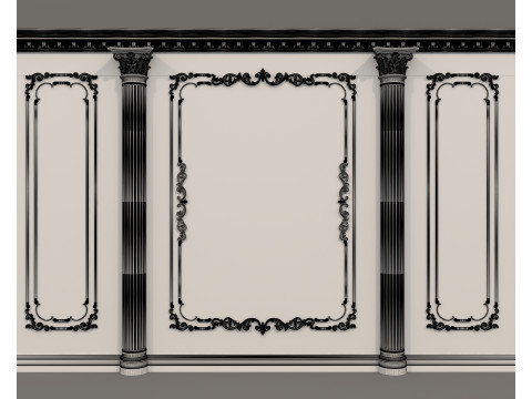 Wall Molding in Classic French style 47 Modello 3D