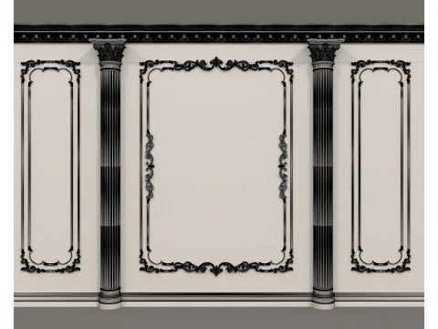 Wall Molding in Classic French style 47 3D Model