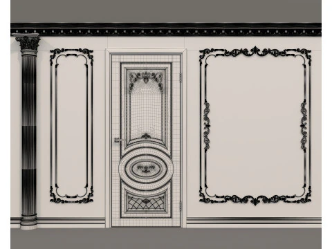 Wall Molding in Classic French style 47 3D Model