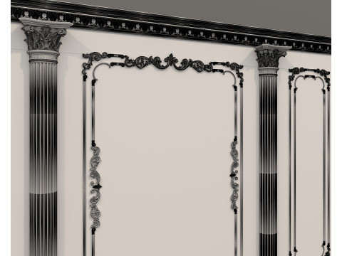 Wall Molding in Classic French style 47 Modello 3D