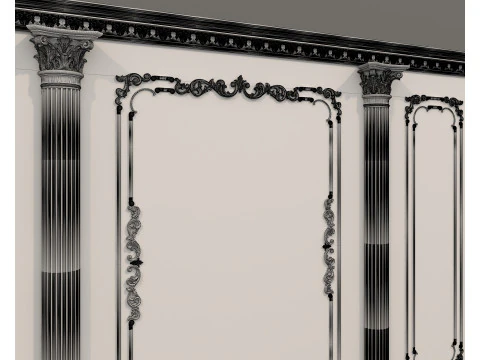 Wall Molding in Classic French style 47 3D Model