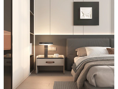 Modern Bedroom Scene 44 3D Model