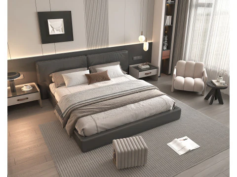 Modern Bedroom Scene 44 3D Model