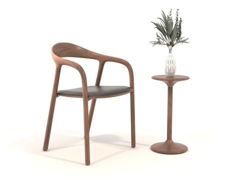 Modern Coffee Table and Chair 19 3D Model