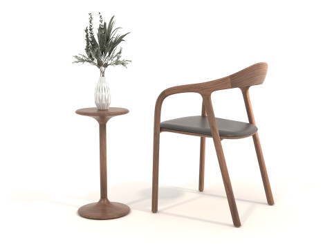 Modern Coffee Table and Chair 19 3D 模型